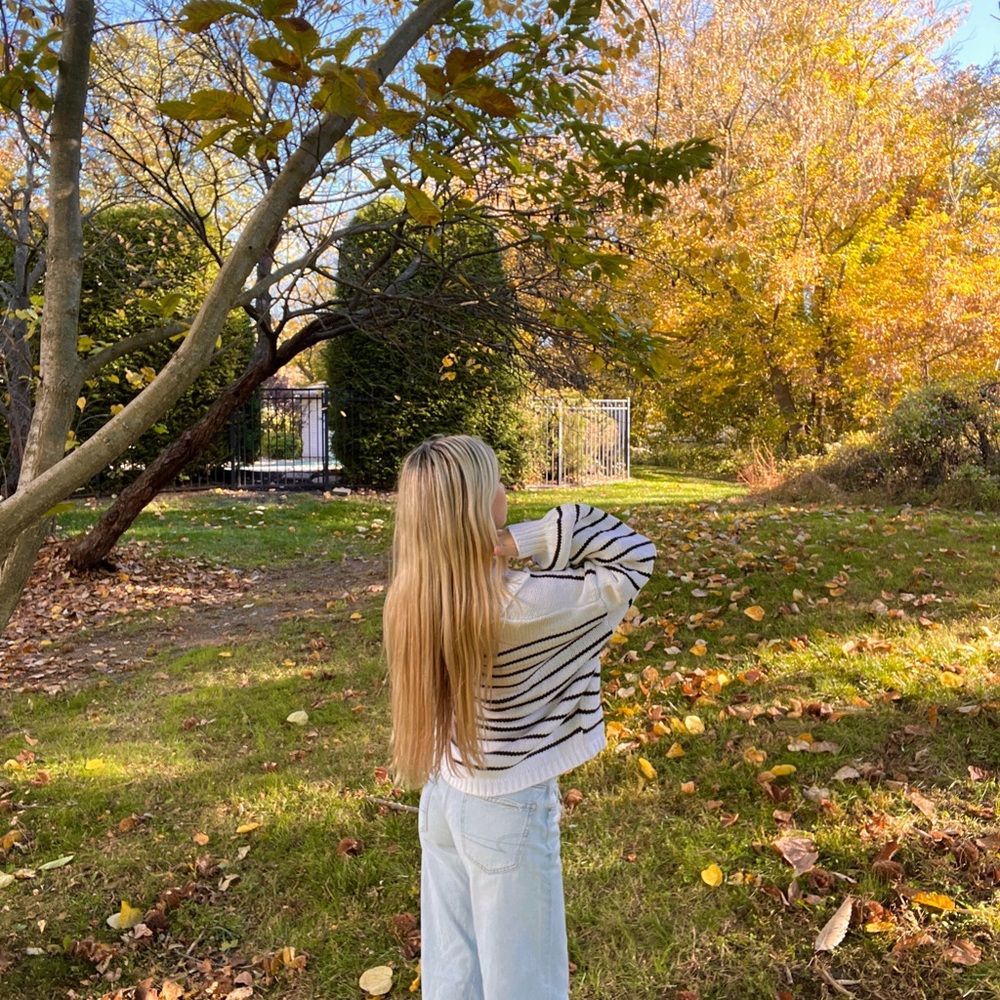 Striped Henley sweater - Picture 3 of 5